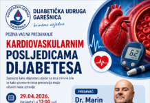 Predavanje o dijabetesu u Garešnici, u srijedu 29. travnja